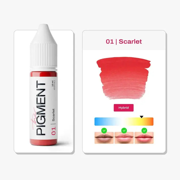 The Pigment - Lips PMU Pigment - 01 Scarlet