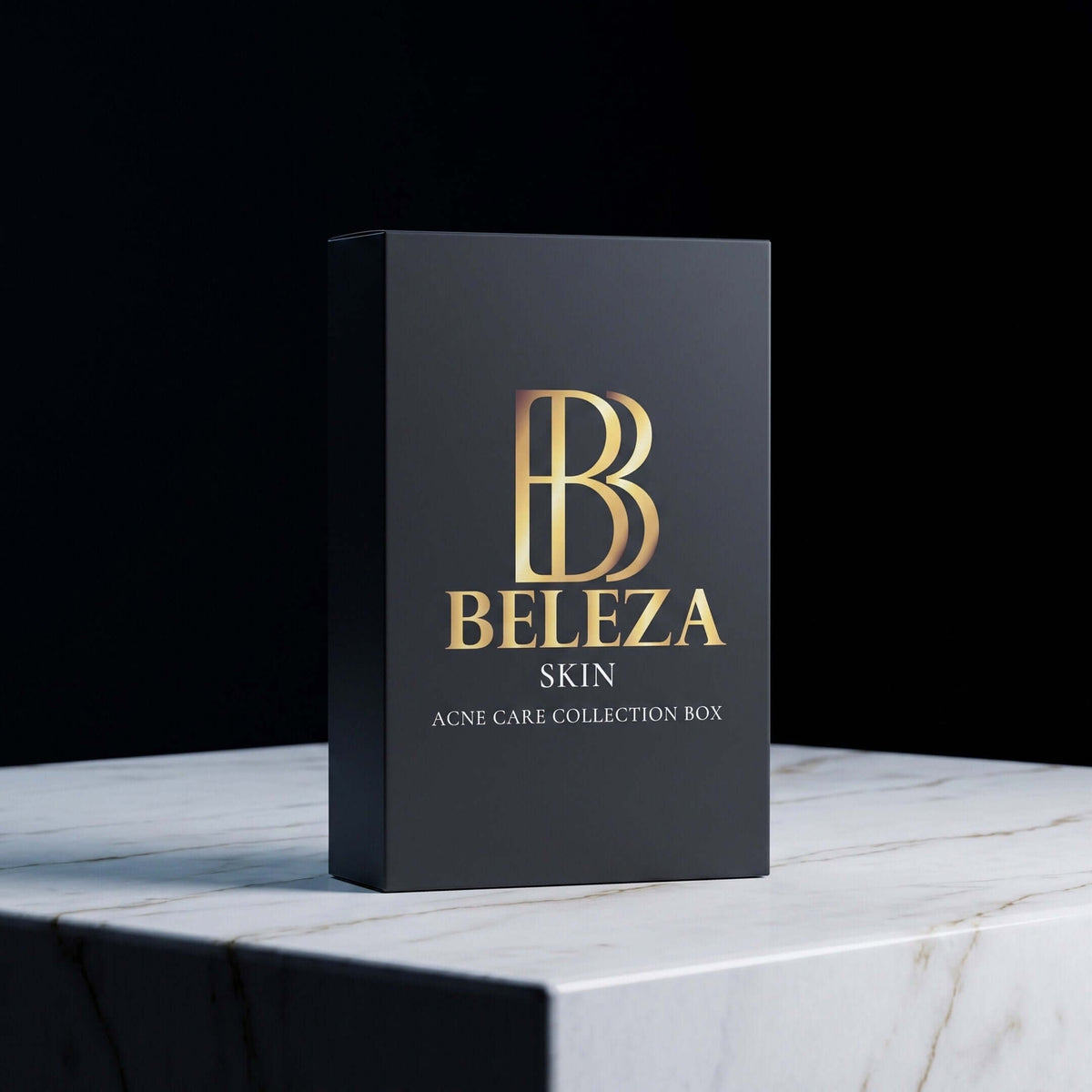 Box ritual antiacne com espuma de limpeza, peeling AHA e balm SOS clarificante