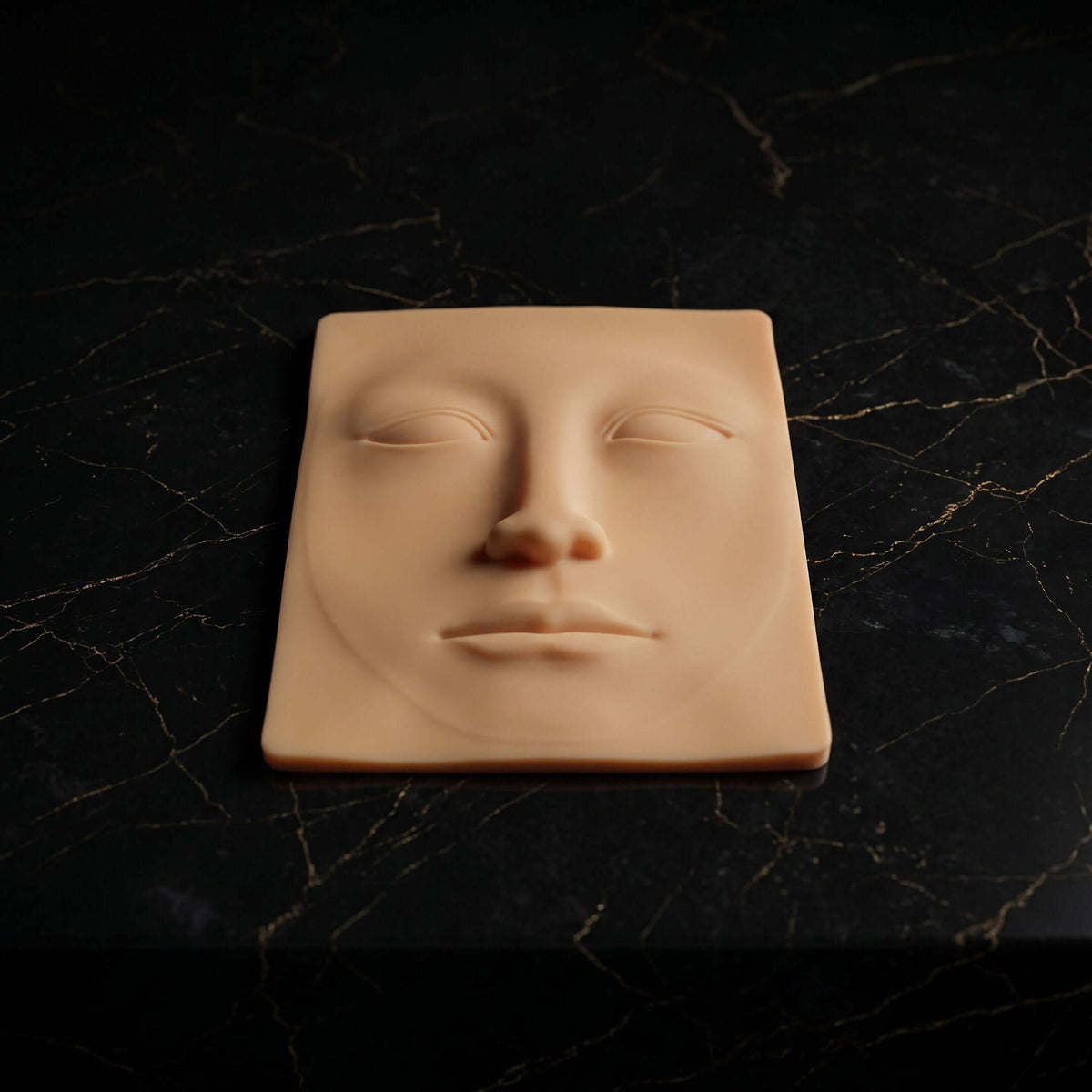 Pele de treino facial 3D em silicone para prática de eyeliner, lábios, microblading e powder brows
