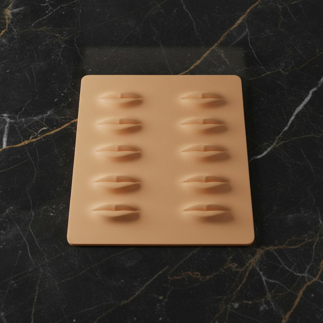 Pele de treino de lábios 3D em silicone, anatomicamente realista para micropigmentação labial