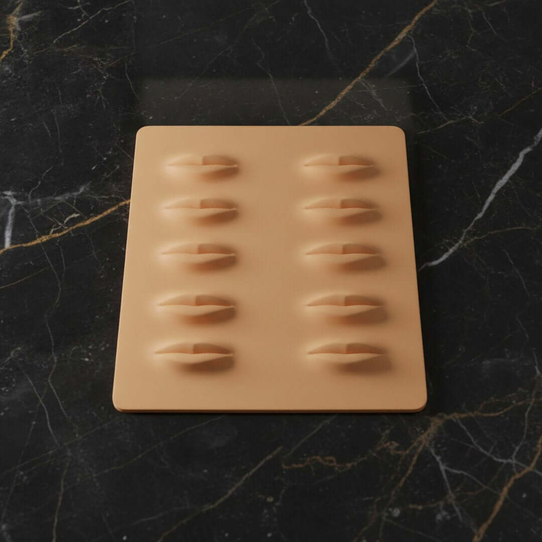 Pele de treino de lábios 3D em silicone, anatomicamente realista para micropigmentação labial