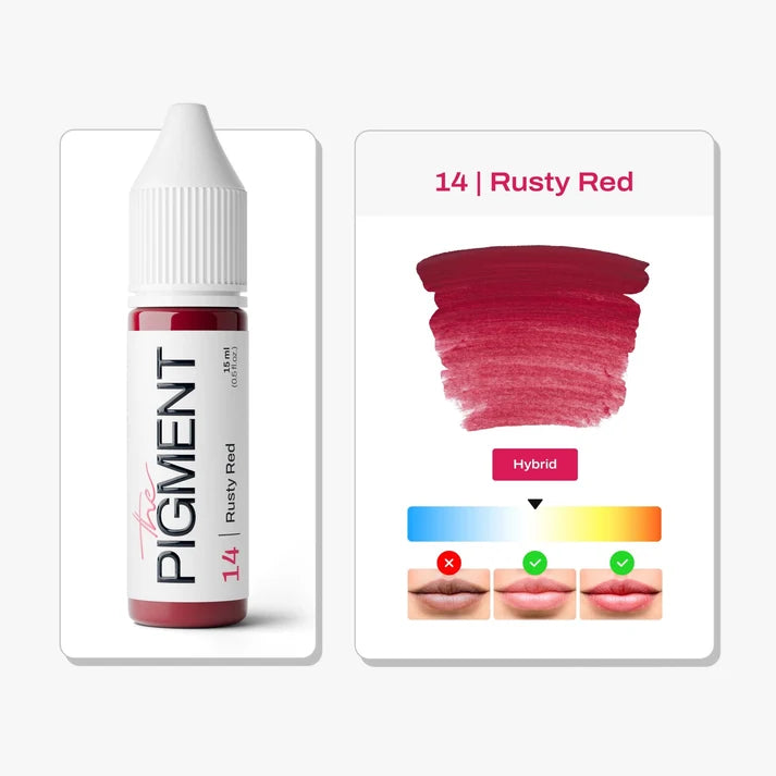The Pigment - Lips PMU Pigment - 14 Rusty Red - 15ml