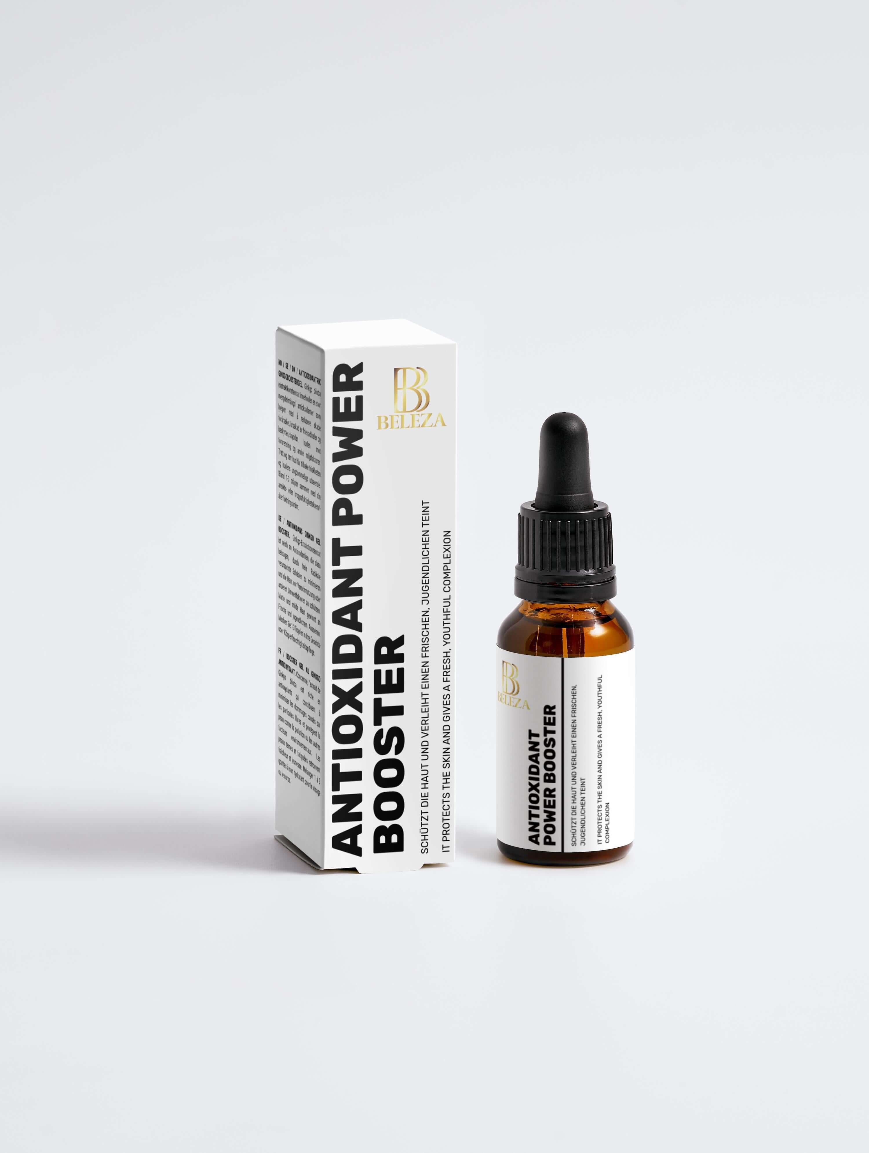 Antioxidantien Power Booster – intensive Pflege für die Haut, die vor Umwelteinflüssen schützt und für einen frischen, strahlenden Teint sorgt.